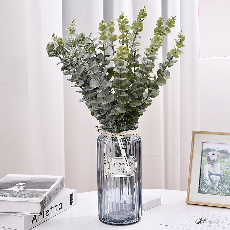 Artificial Hanging Plants - 5 Heads Eucalyptus 3 Forks 5