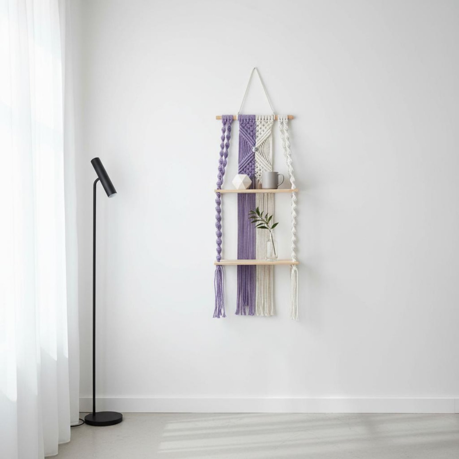 Macrame Wall Hanging - Boho Wall Hanging Shelf Easy to