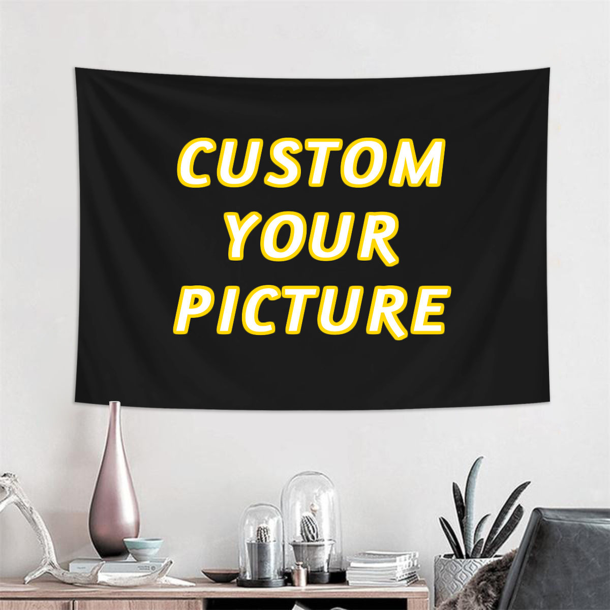 Home Decor Fabric - 1pc Customized tapestries, customized banners and