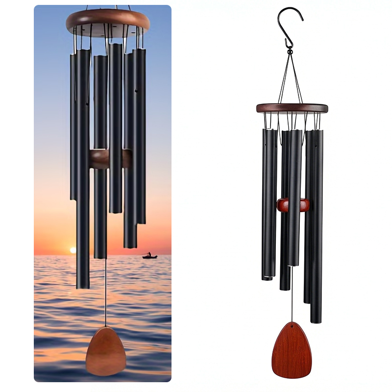 Home Decor Youtube - 1PC Aluminum Pipe Wind Chimes Black