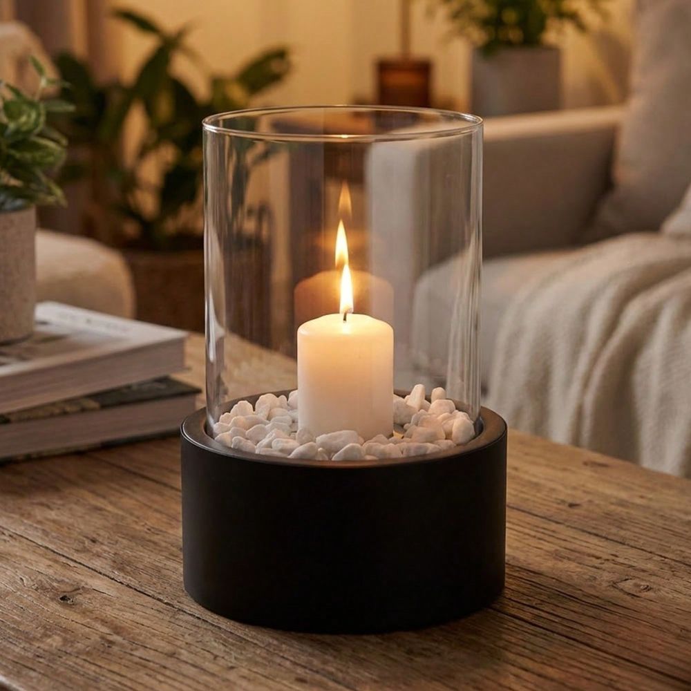 Home Decor Center - Candle Holder Table Center Decoration Black