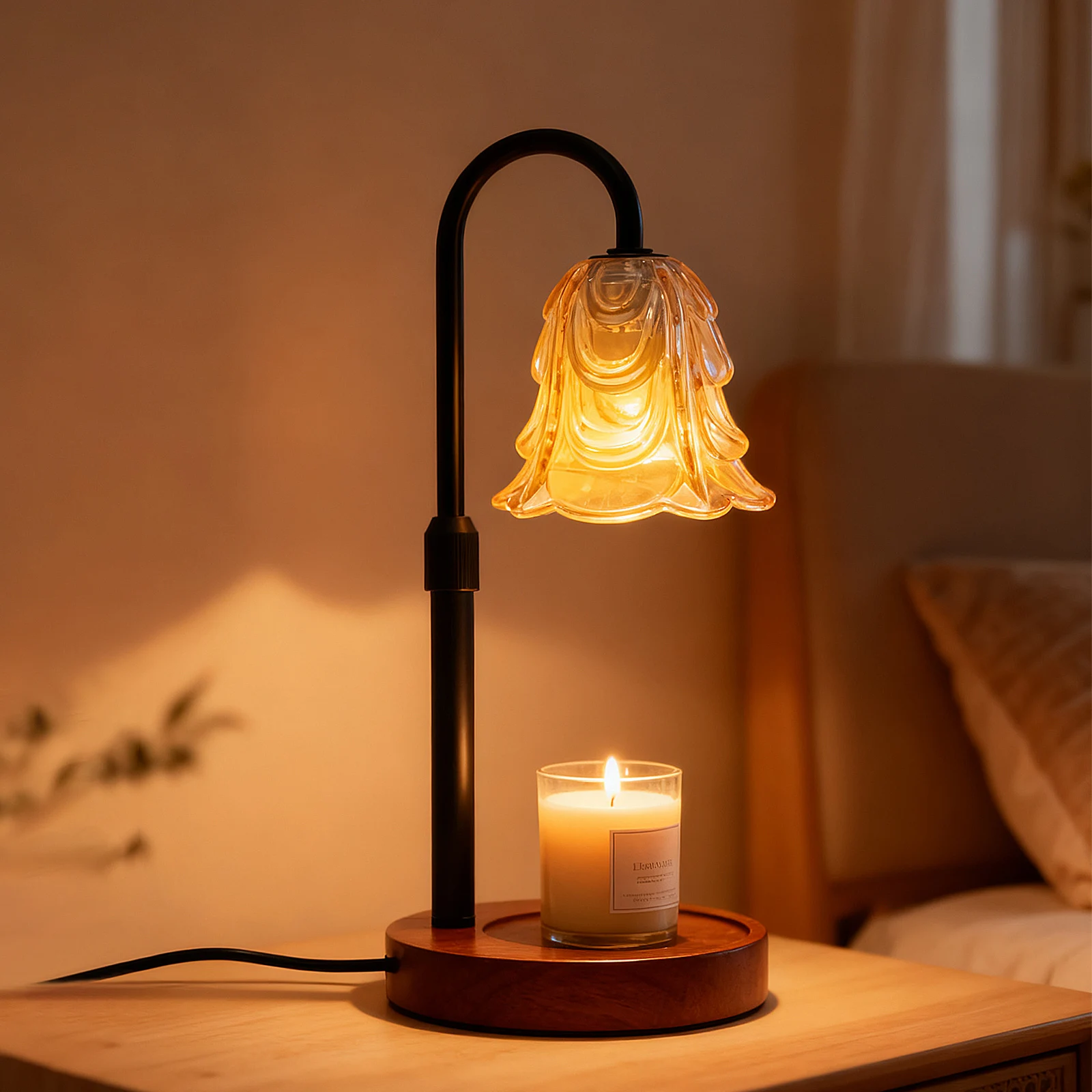 Home Decor Uk - Dimmable Flower Candle Warmer Lamp UK