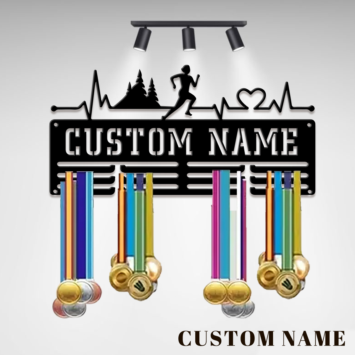 Home Decor Zone - Custom Marathon Sports Metal Medal Display