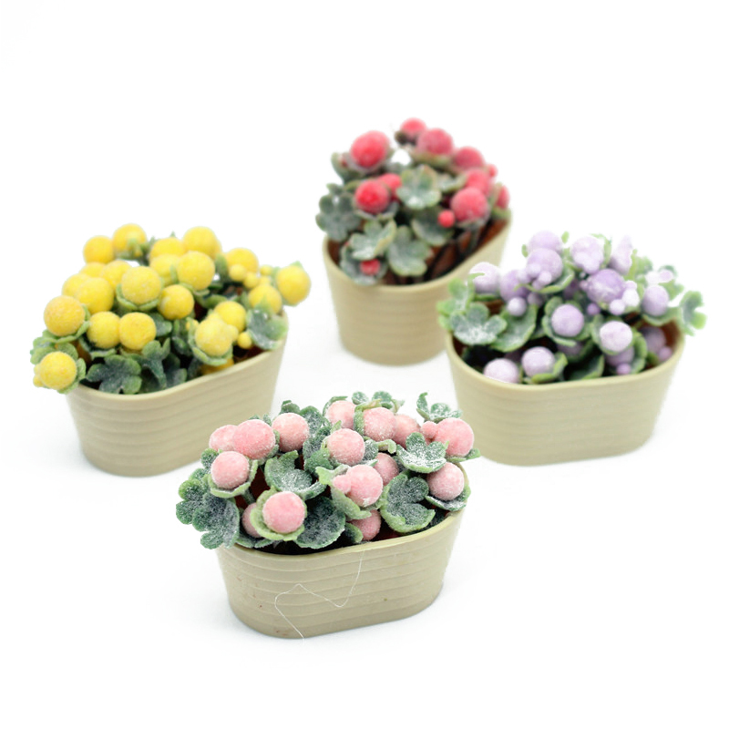 Home Decor Flowers - 1/12 Dollhouse Simulation Flower Plant Potted