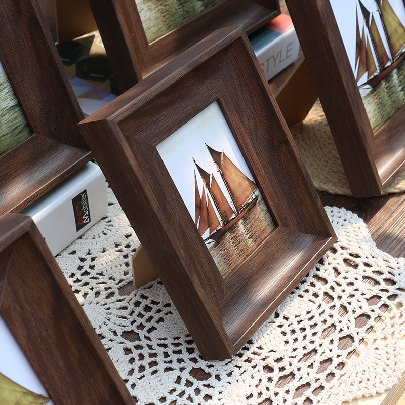 Bamboo Photo Frame - Vintage Resin Photo Frame Classic Wall