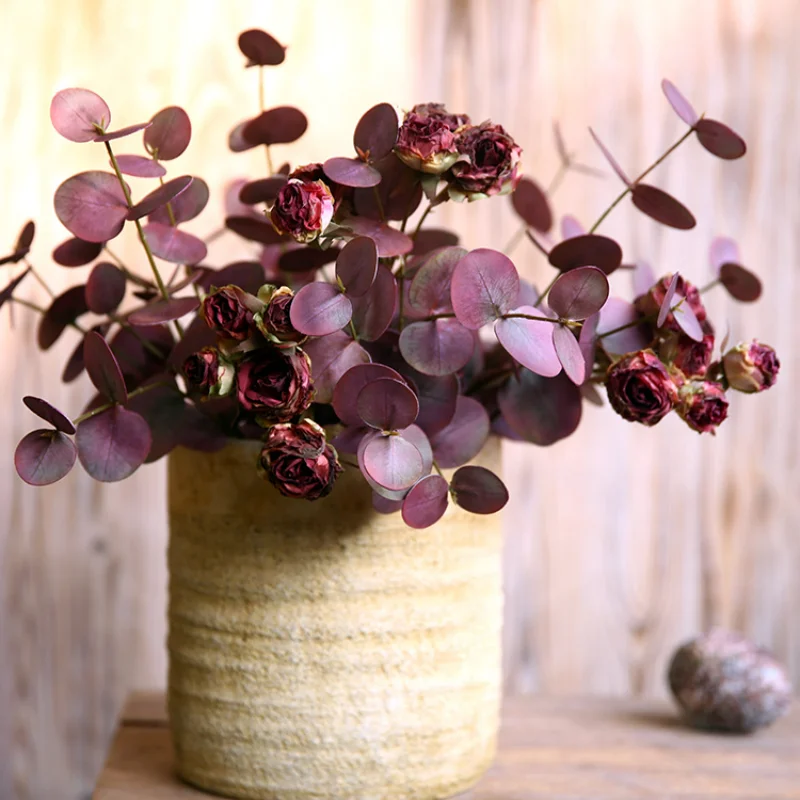 Artificial Hanging Plants - 50CM Fresh 3 Fork Feel Eucalyptus