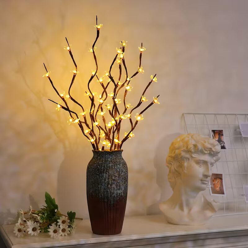 Home Decor Outdoor - 1/2PC 20LED Cherry Blossom Tree Branch