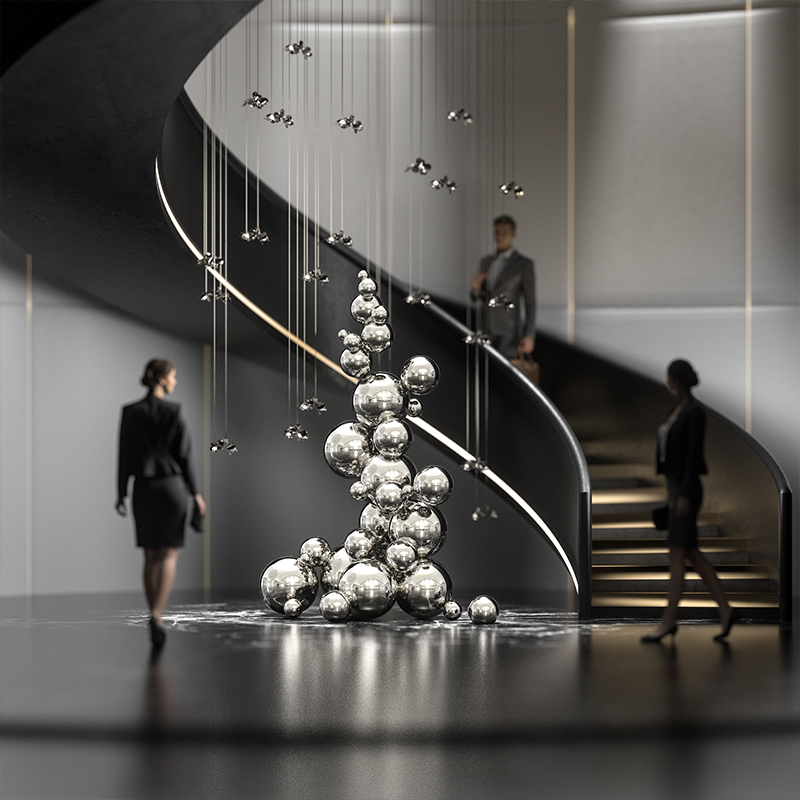 Home Decor Za - za-Customized Modern Abstract Stainless Art Sculptures