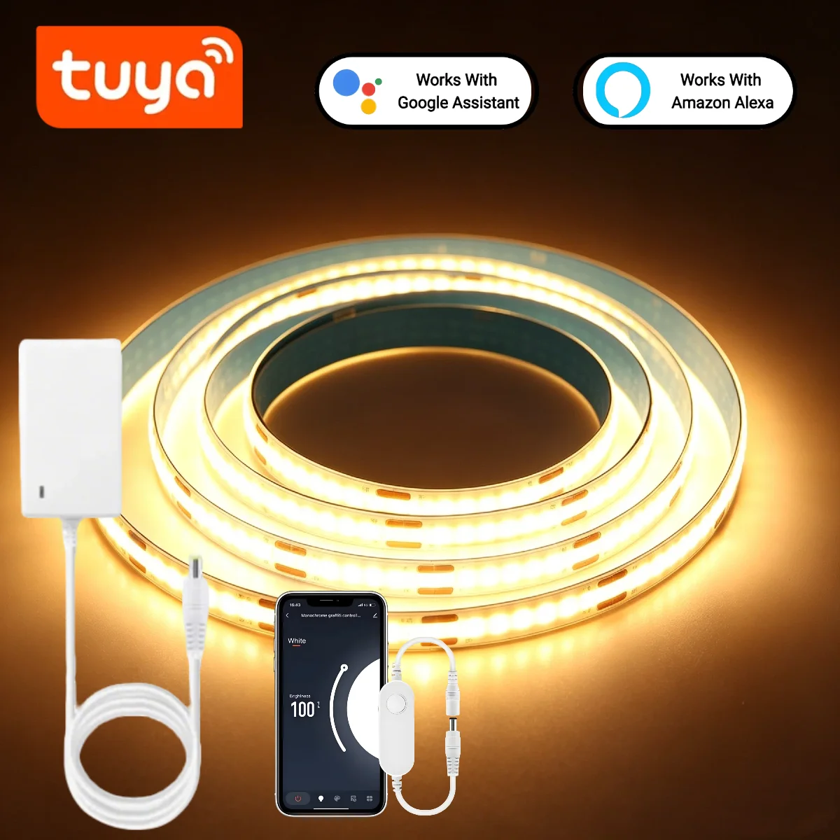 Home Decor App Free - Tuya Smart COB LED Strip Light,