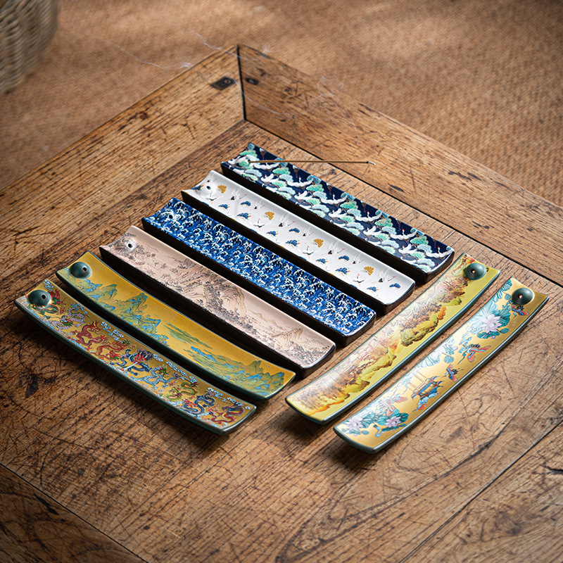 Incense Stick Holder - New Antique Chinese Enamel Ceramic Line