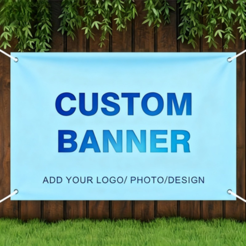 Home Decor Fabric - Customizable Photo Banners with Grommets on