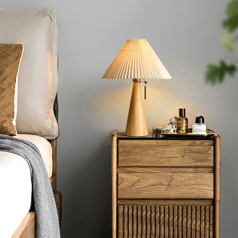Home Decor Retro - Retro Pleated Table Lamp Nordic Solid