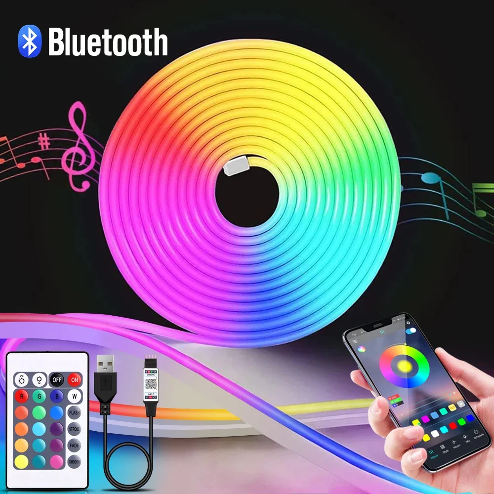 Home Decor Zone - 1-5m RGB LED Neon Strip Light
