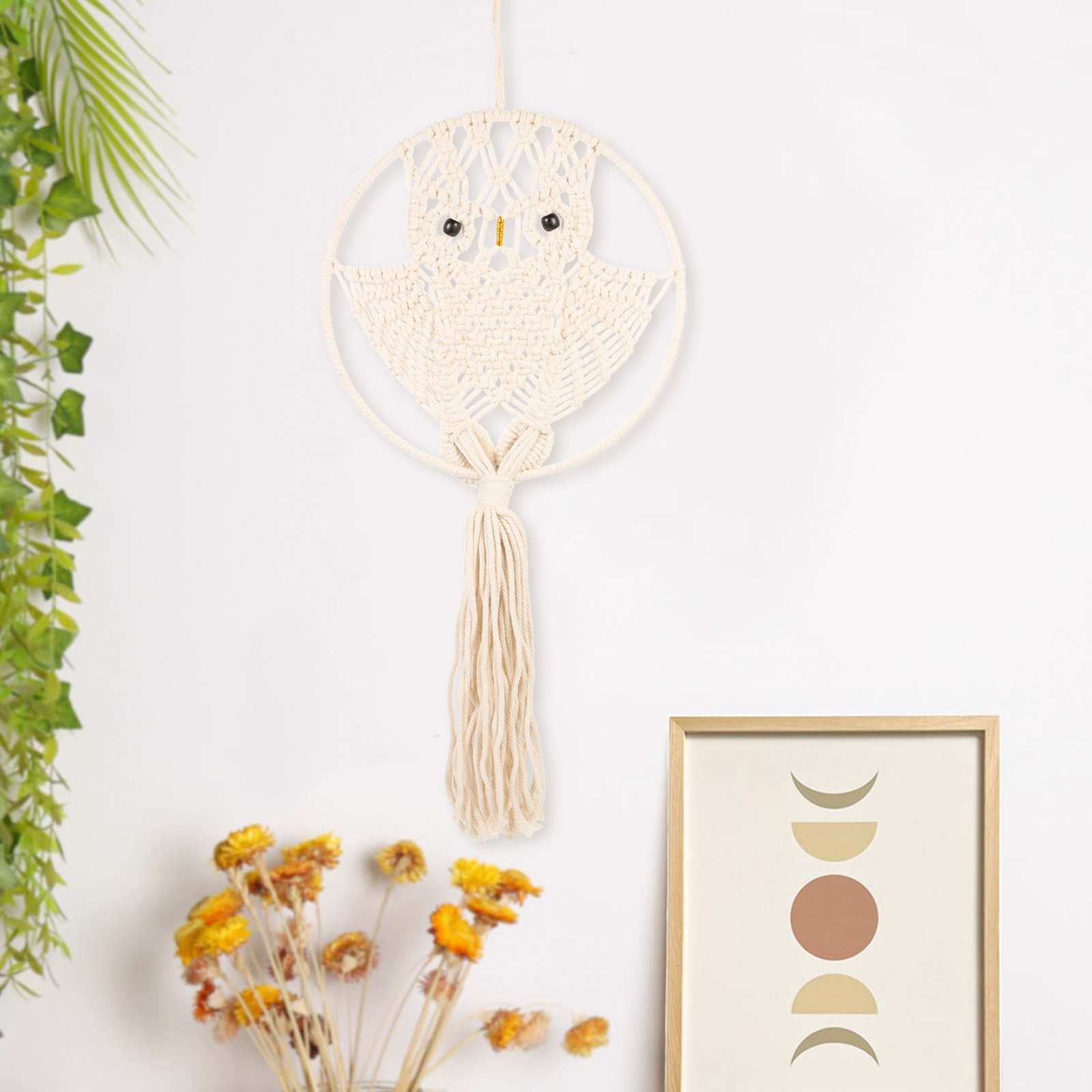 Owl Macrame H Woven Woven Tass - огляд і ціна Macrame Wall Hanging