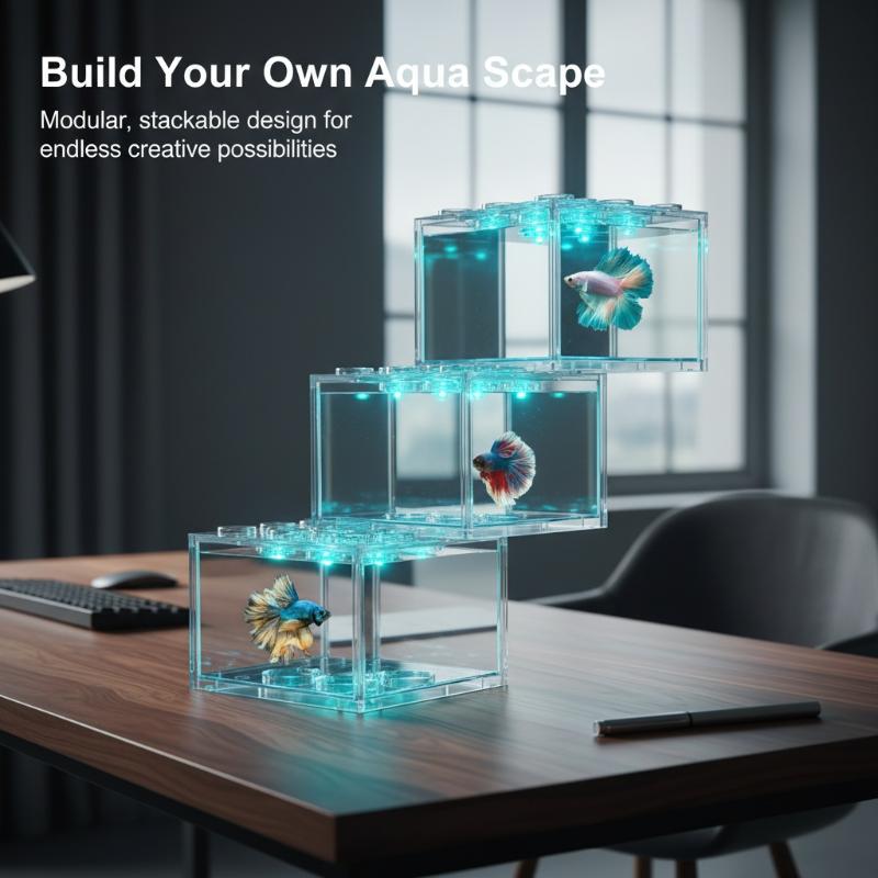 Stackable Mini Fish Tank Acryl - огляд і ціна Home Decor Habitat