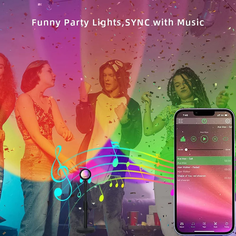 Smart LED Sunset Lamp Colorful - огляд і ціна Home Decor App Free