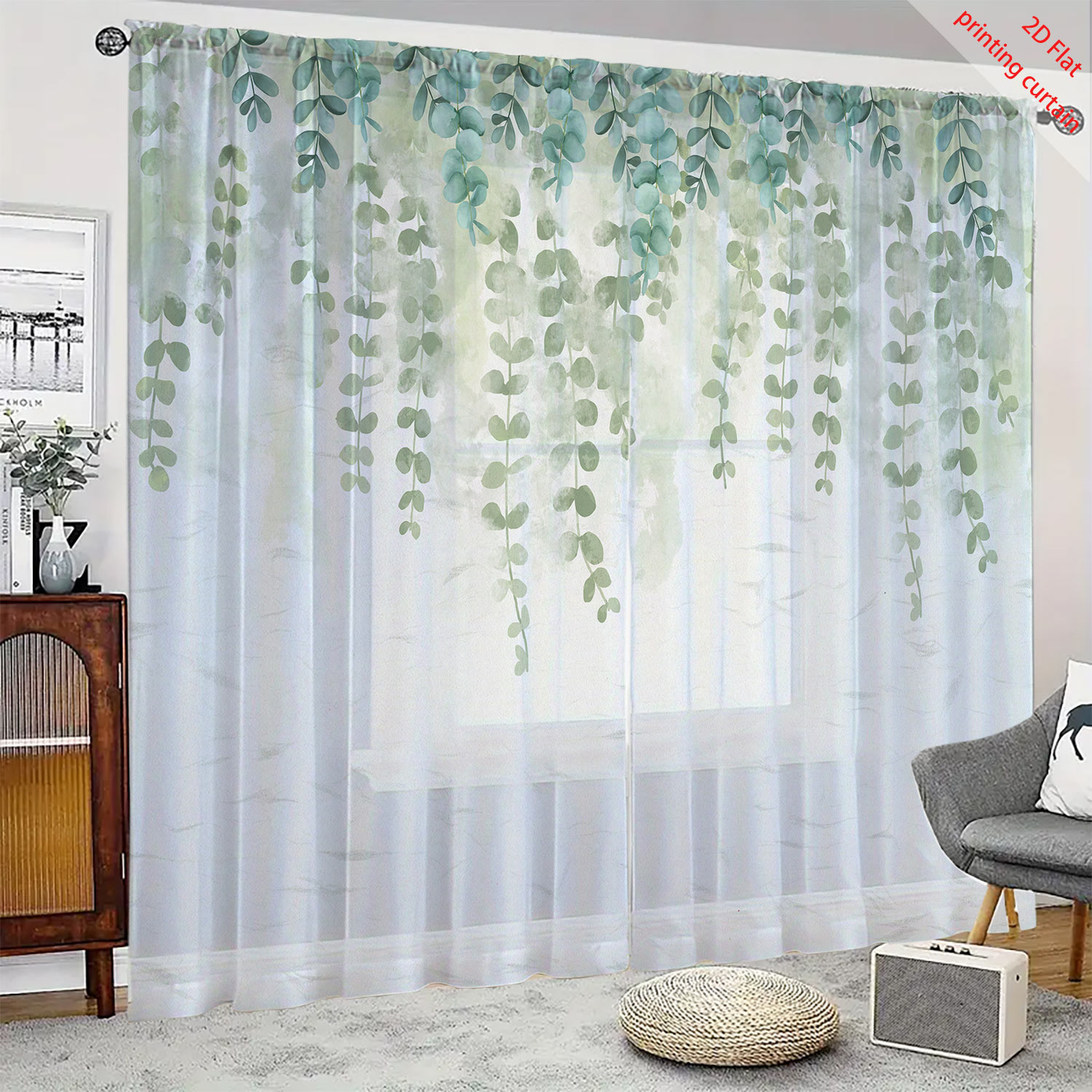 Printed transparent gauze curt - огляд і ціна Home Decor Youtube