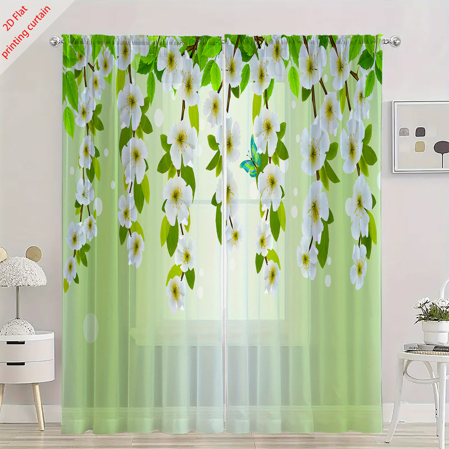Printed transparent gauze curt - огляд і ціна Home Decor Youtube