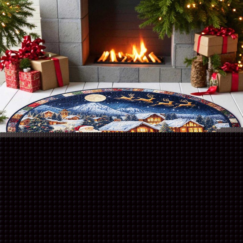 Santa Sleigh Christmas Round D - огляд і ціна Home Xmas Decor Ideas