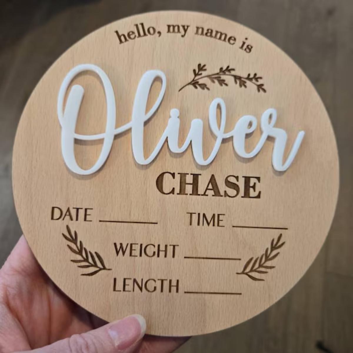 1Pc Custom Baby Announcement S - огляд і ціна Home Decor Zone