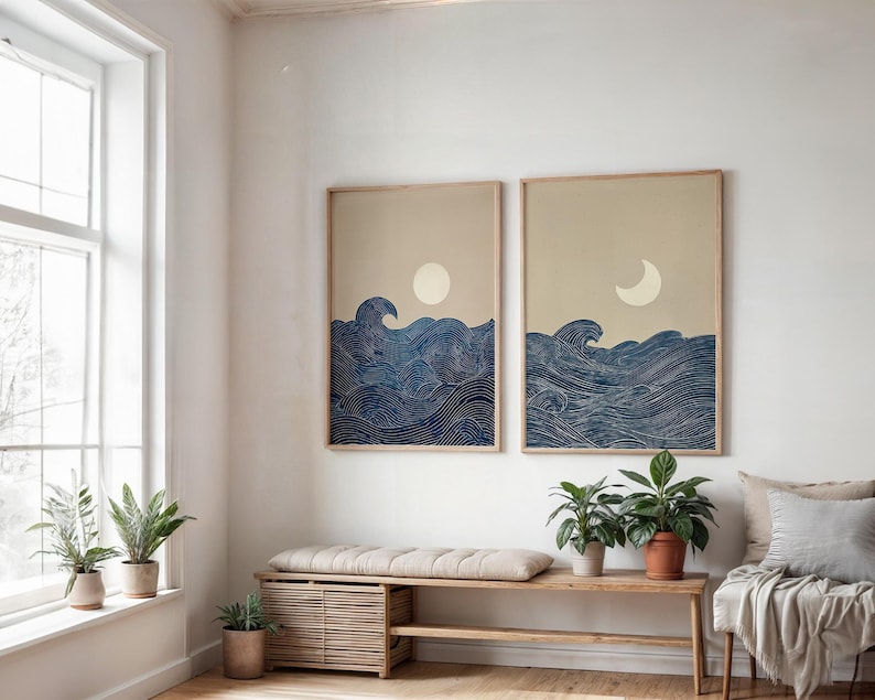 2pcs Japandi Minimalist Moon C - огляд і ціна Home Decor Youtube