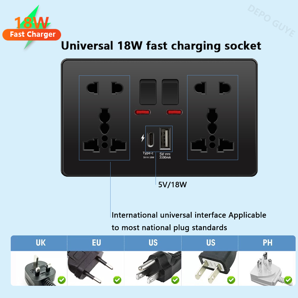 Universal Black USB Type-C 18W - огляд і ціна Home Decor Uk