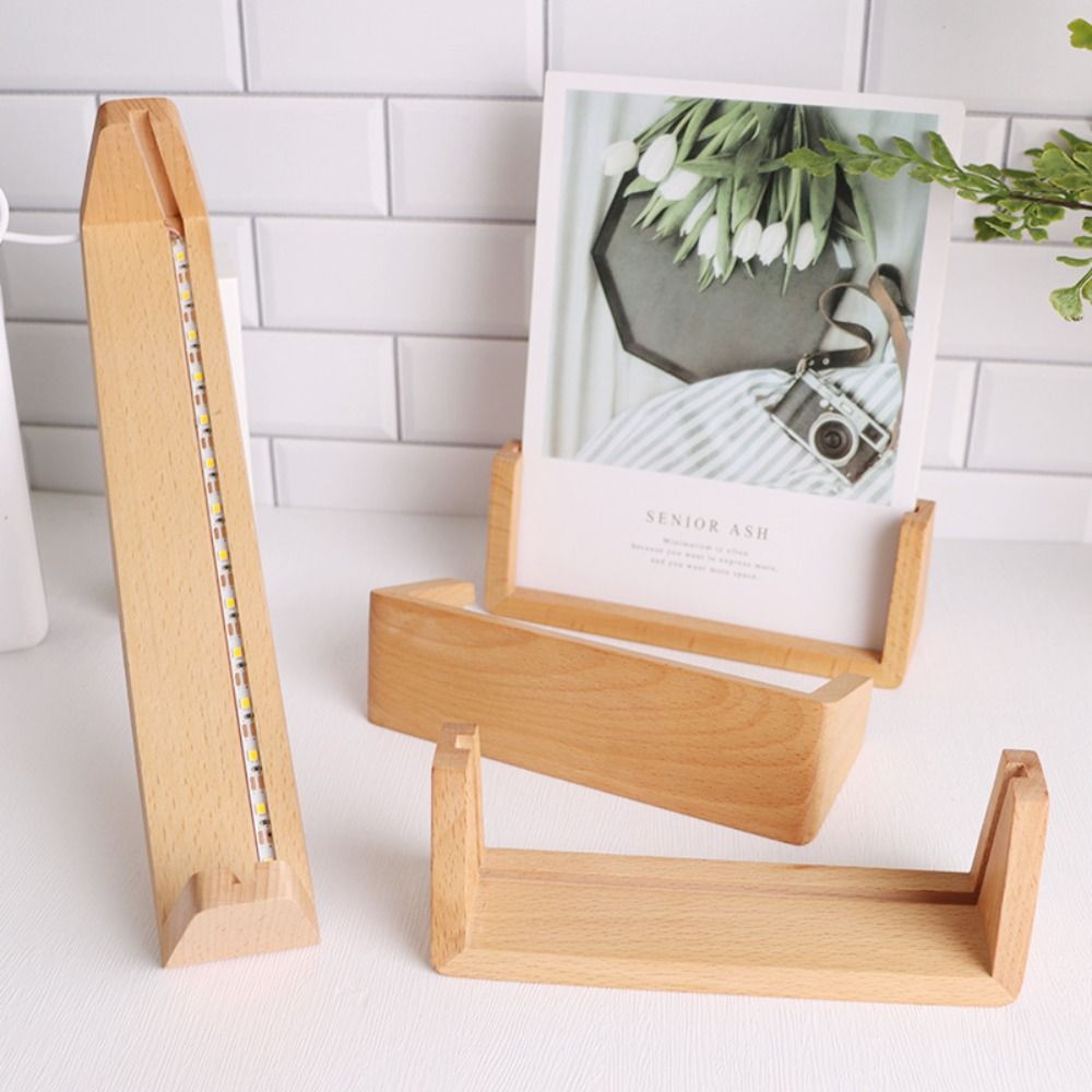 Warm Light Wooden Lighted Base - огляд і ціна Bamboo Photo Frame