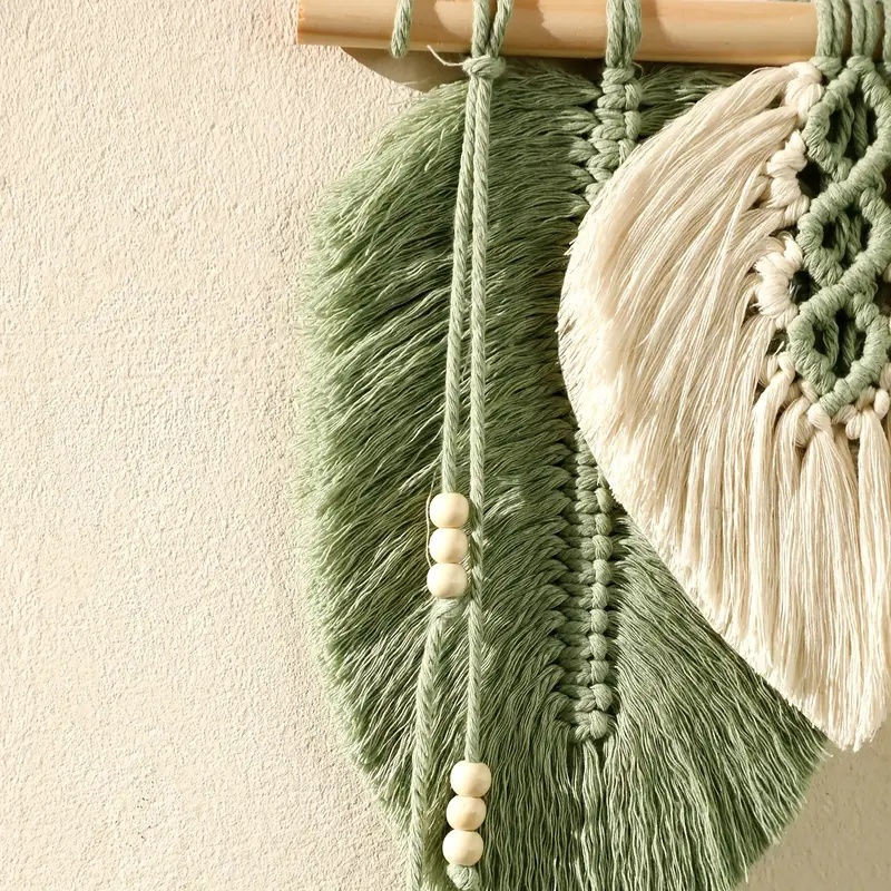 Handmade Macrame Leaf Wall Han - огляд і ціна Macrame Wall Hanging