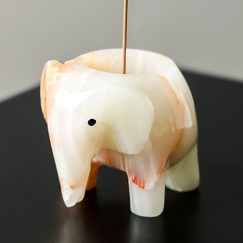 White Onyx Natural Marble Elep - огляд і ціна Incense Stick Holder