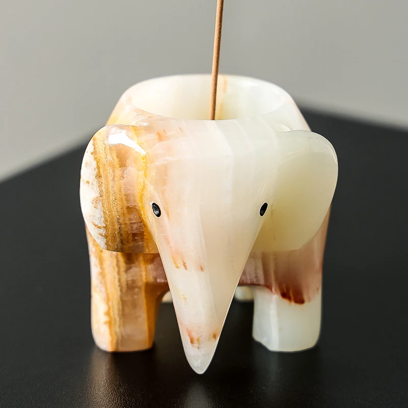 White Onyx Natural Marble Elep - огляд і ціна Incense Stick Holder