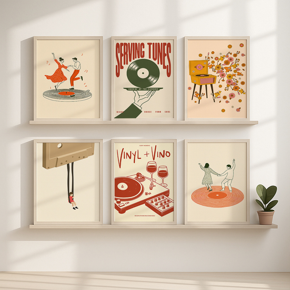 1pc Vintage Music Canvas Poste - огляд і ціна Home Decor Youtube