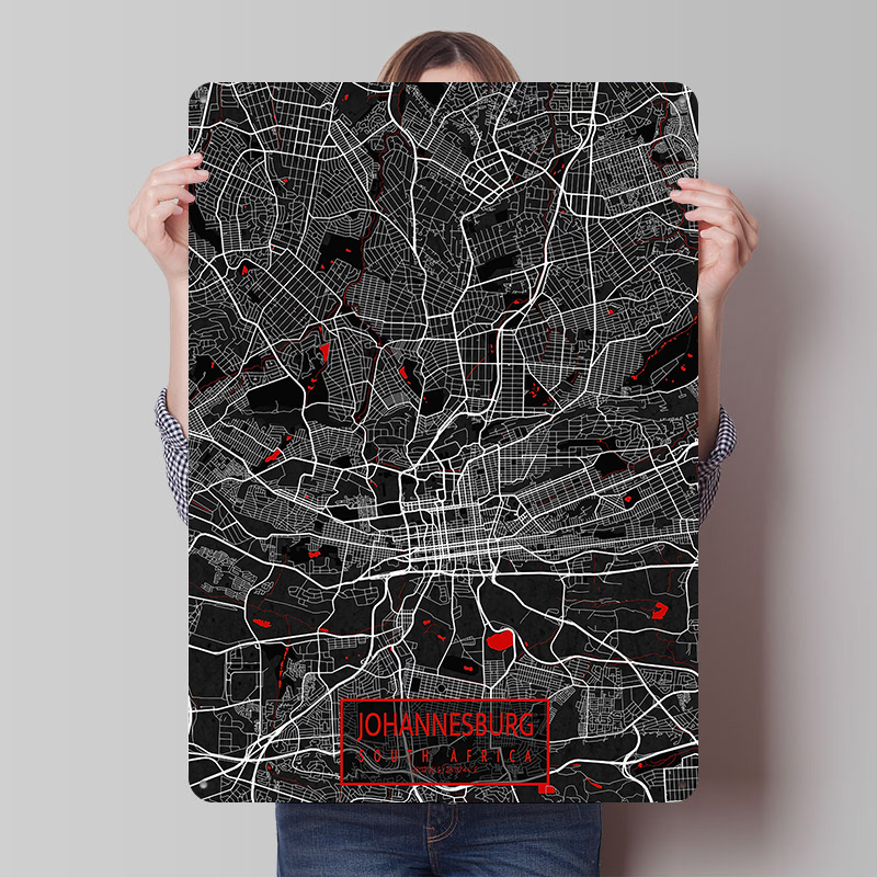 Johannesburg City Map South Af - огляд і ціна Home Decor Johannesburg