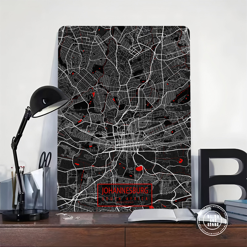 Johannesburg City Map South Af - огляд і ціна Home Decor Johannesburg
