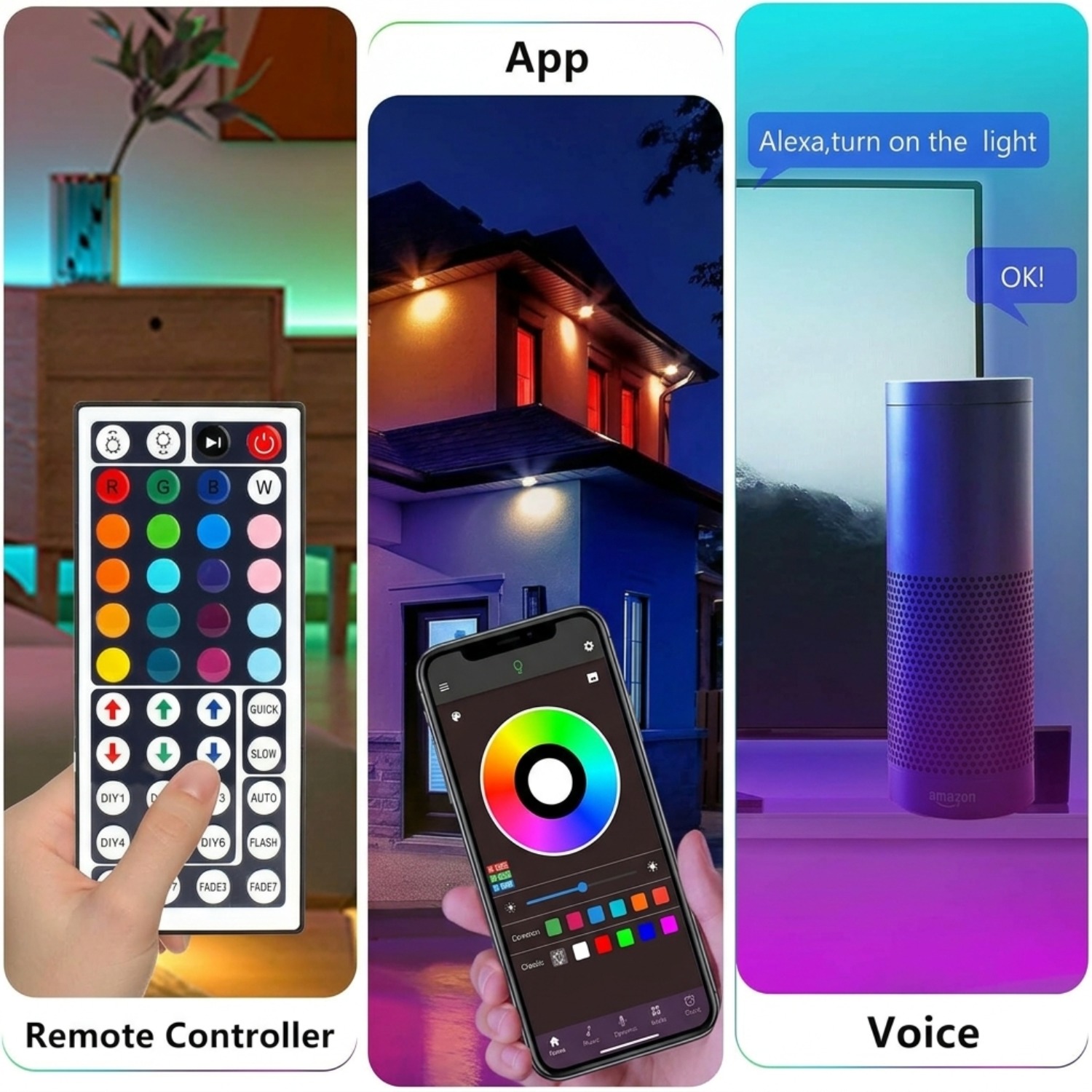 10M 20M 30M RGB LED Lights Str - огляд і ціна Home Decor App Free