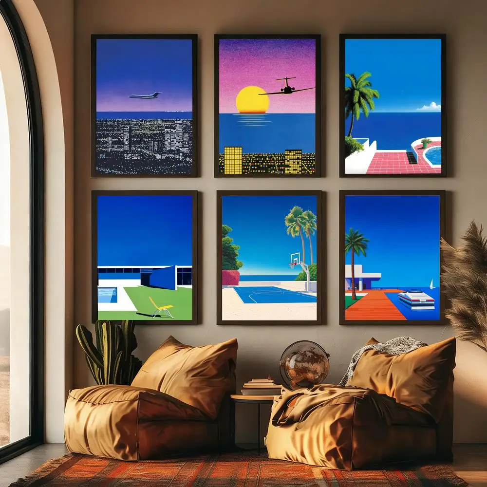 1pc frameless H-hiroshi Nagai  - огляд і ціна Geometric Wall Art