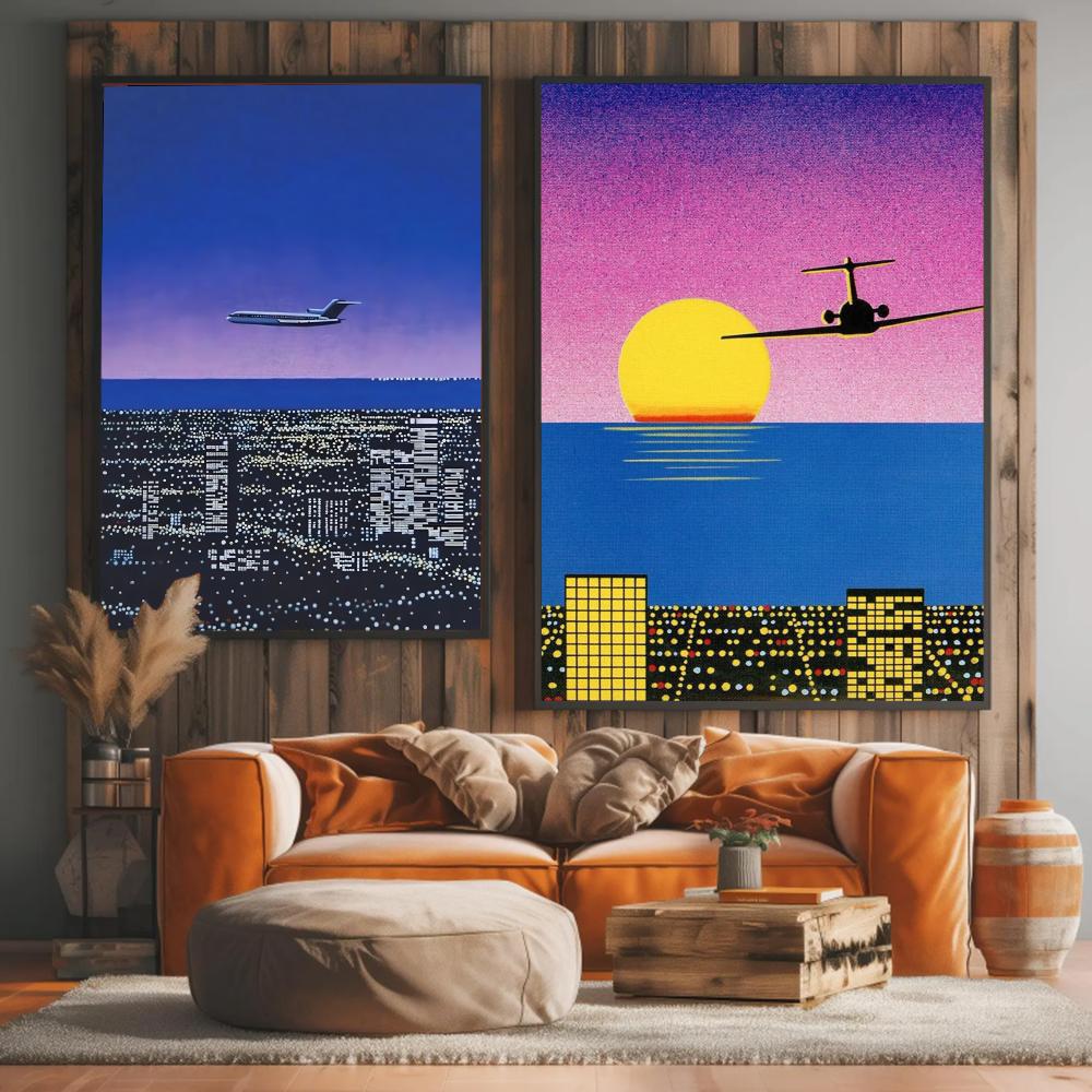 1pc frameless H-hiroshi Nagai  - огляд і ціна Geometric Wall Art