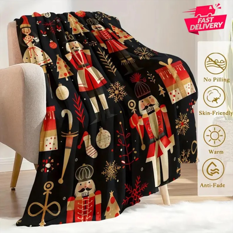 Christmas Blanket Reindeer Hol - огляд і ціна Home Xmas Decor Ideas