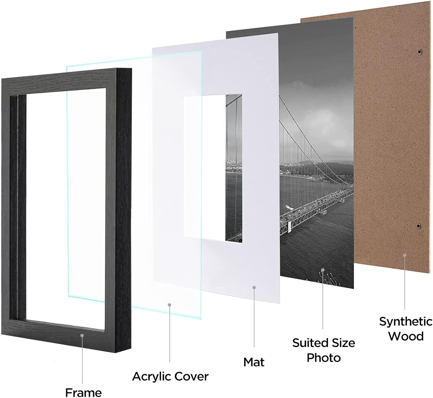 12x12 Picture Frames Set of 9  - огляд і ціна Bamboo Photo Frame