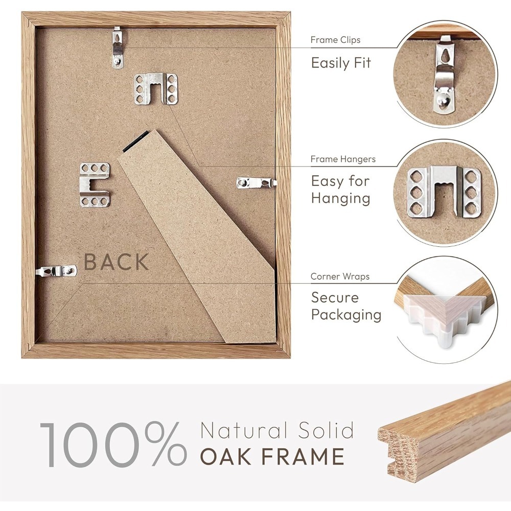 4x6 Picture Frame, Solid Oak W - огляд і ціна Bamboo Photo Frame