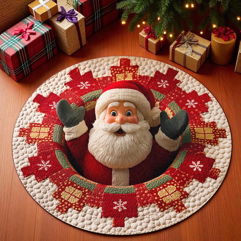 Christmas Santa Claus Round Do - огляд і ціна Home Xmas Decor Ideas