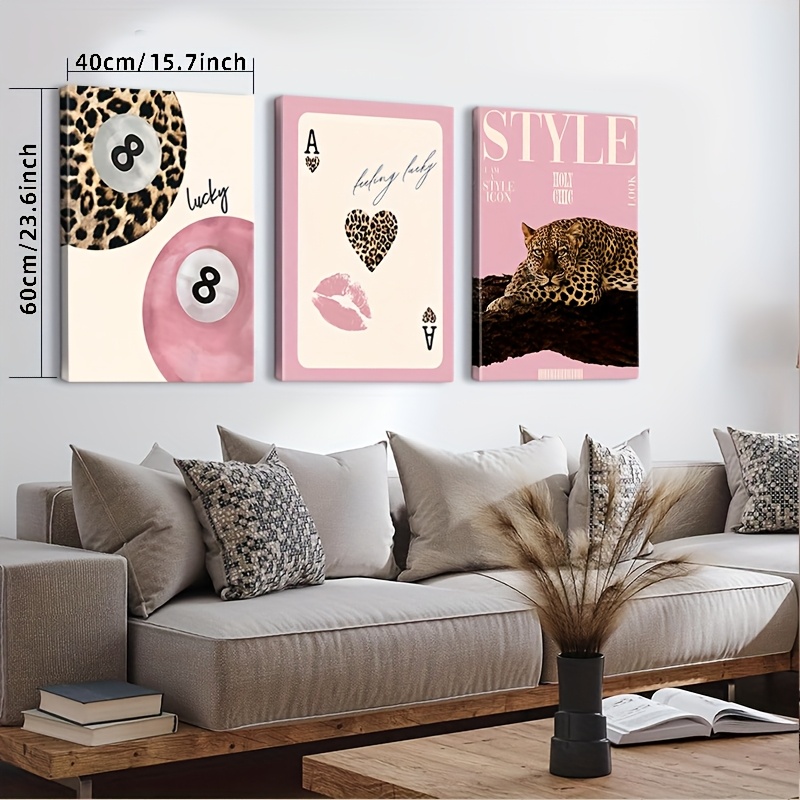 3pcs Leopard Cheetah Canvas Wa - огляд і ціна Home Decor Youtube
