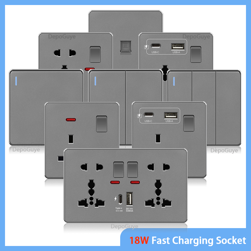 UK 13A with USB Type-c 18W Qui - огляд і ціна Home Decor Uk