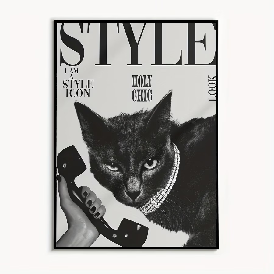 Retro Black Cat Making And Rec - огляд і ціна Home Decor Retro