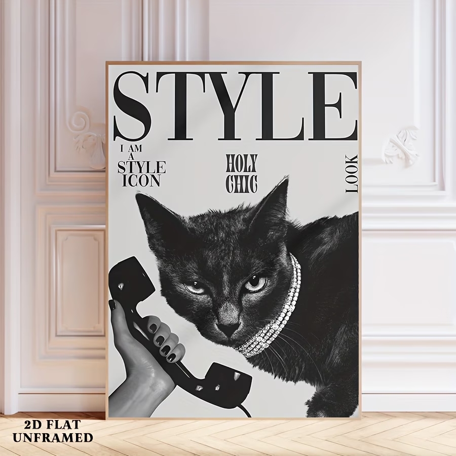 Retro Black Cat Making And Rec - огляд і ціна Home Decor Retro