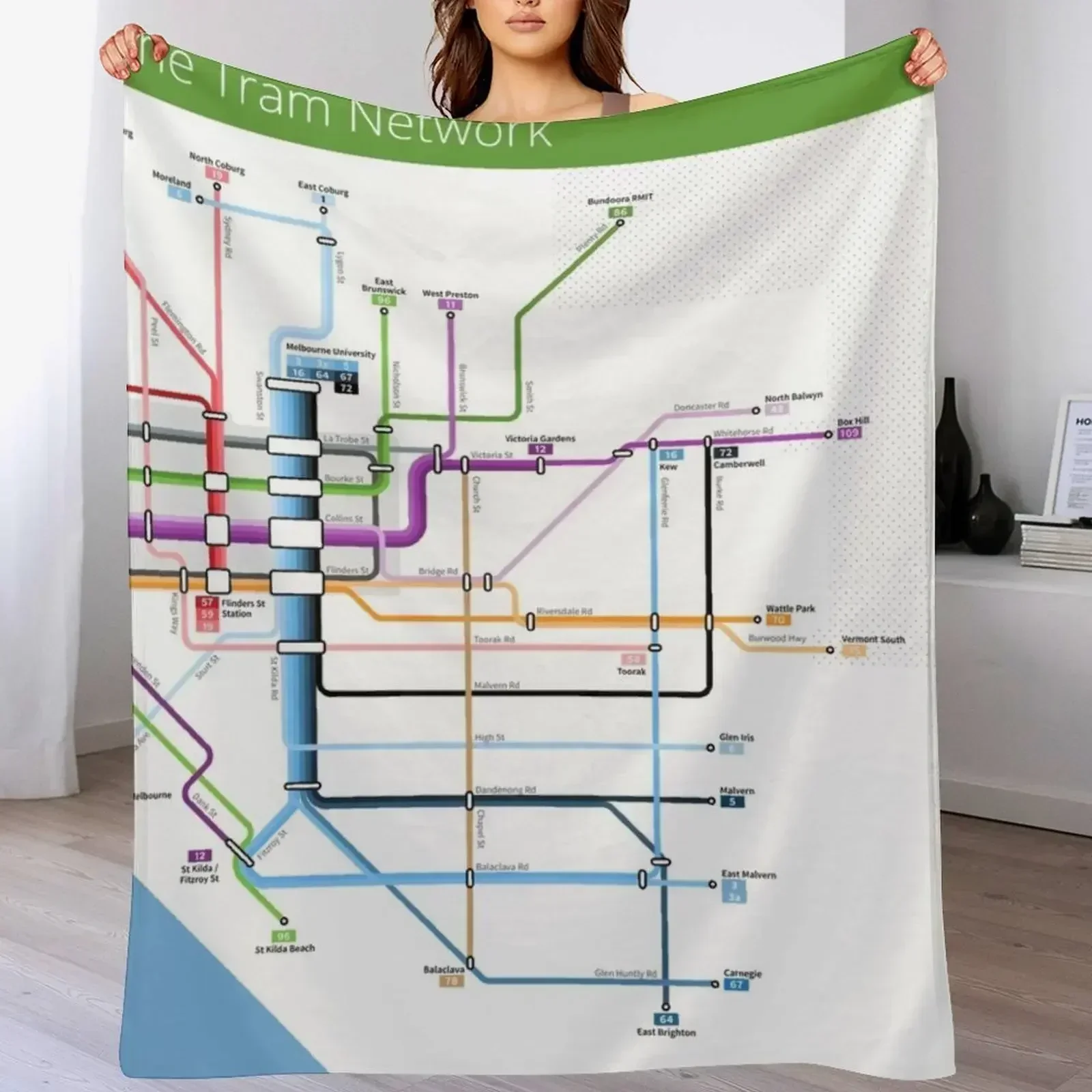 Melbourne Tram Network Map Thr - огляд і ціна Home Decor Melbourne