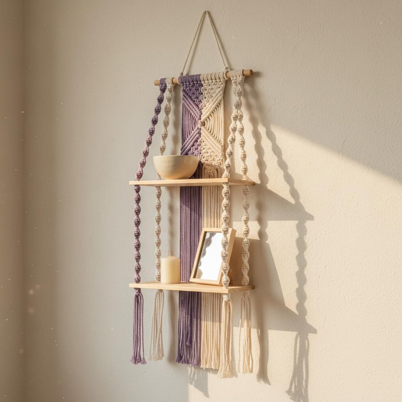 Boho Wall Hanging Shelf Handma - огляд і ціна Macrame Wall Hanging