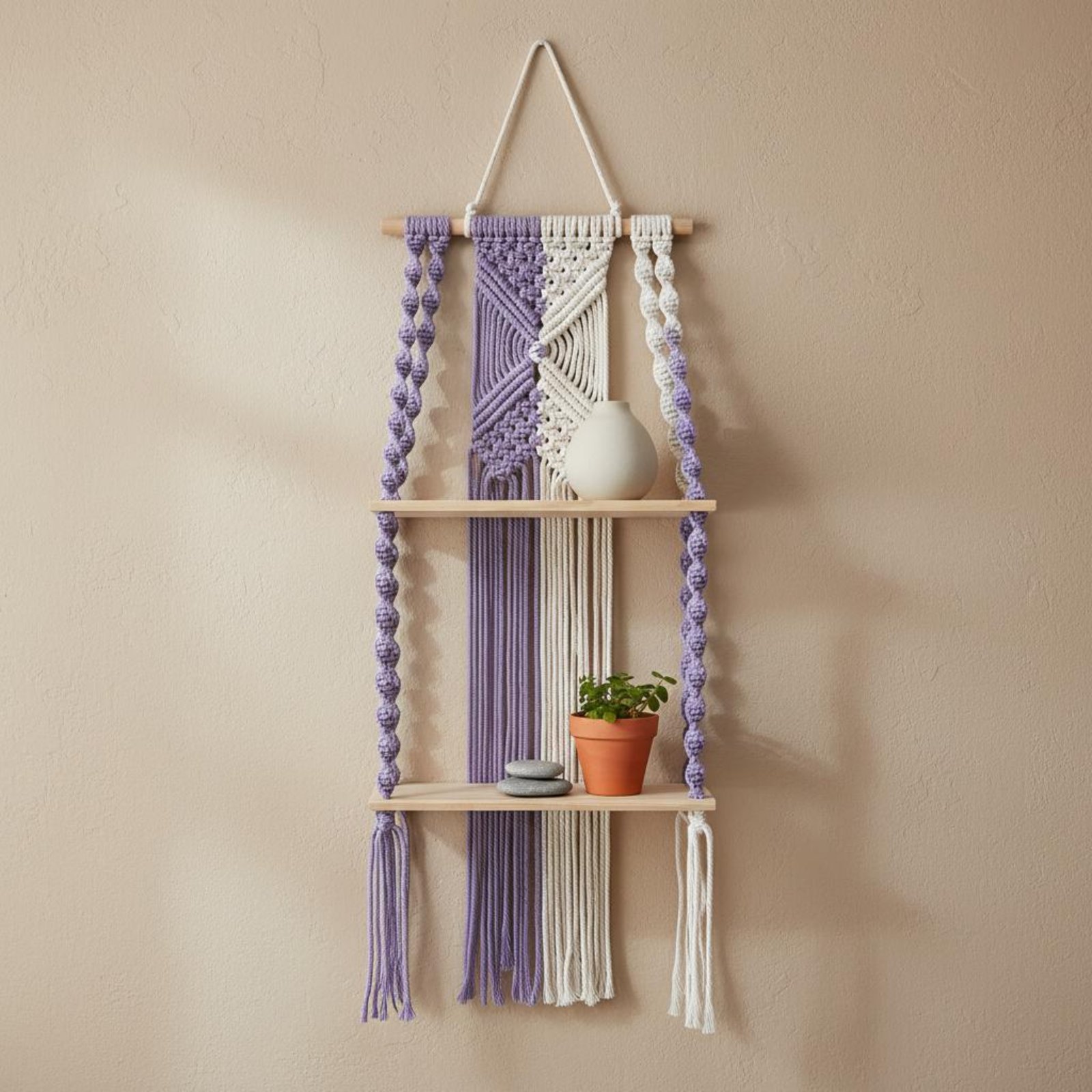Boho Wall Hanging Shelf Handma - огляд і ціна Macrame Wall Hanging