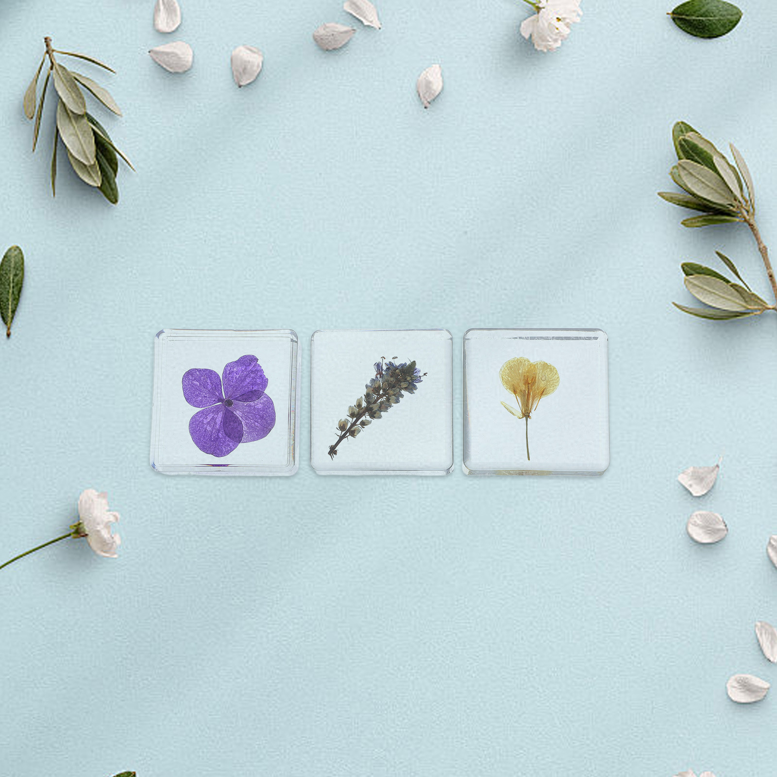 3Pcs Flower Resin Specimen Bot - огляд і ціна Home Decor Flowers