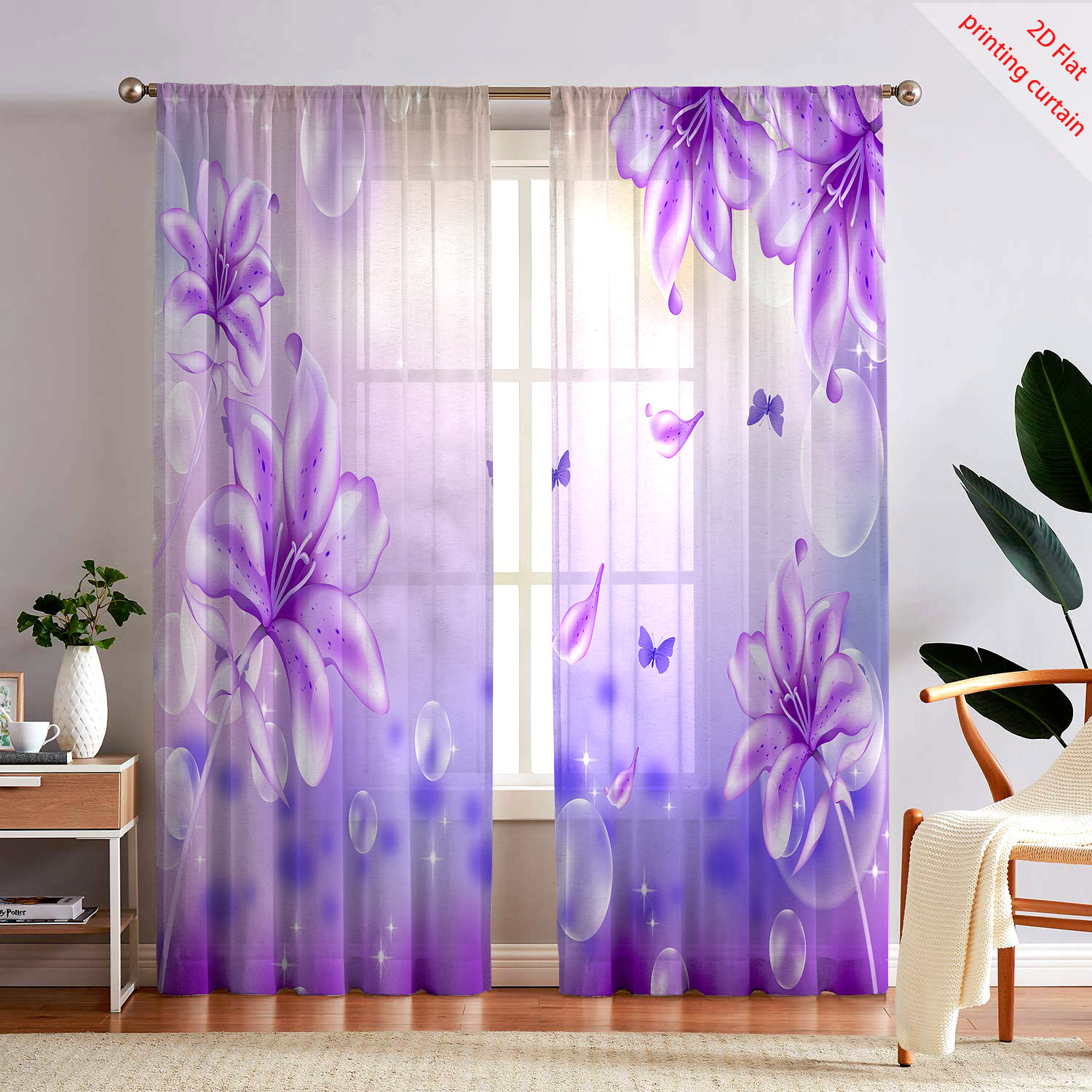 Purple Flower Printed Transpar - огляд і ціна Home Decor Youtube