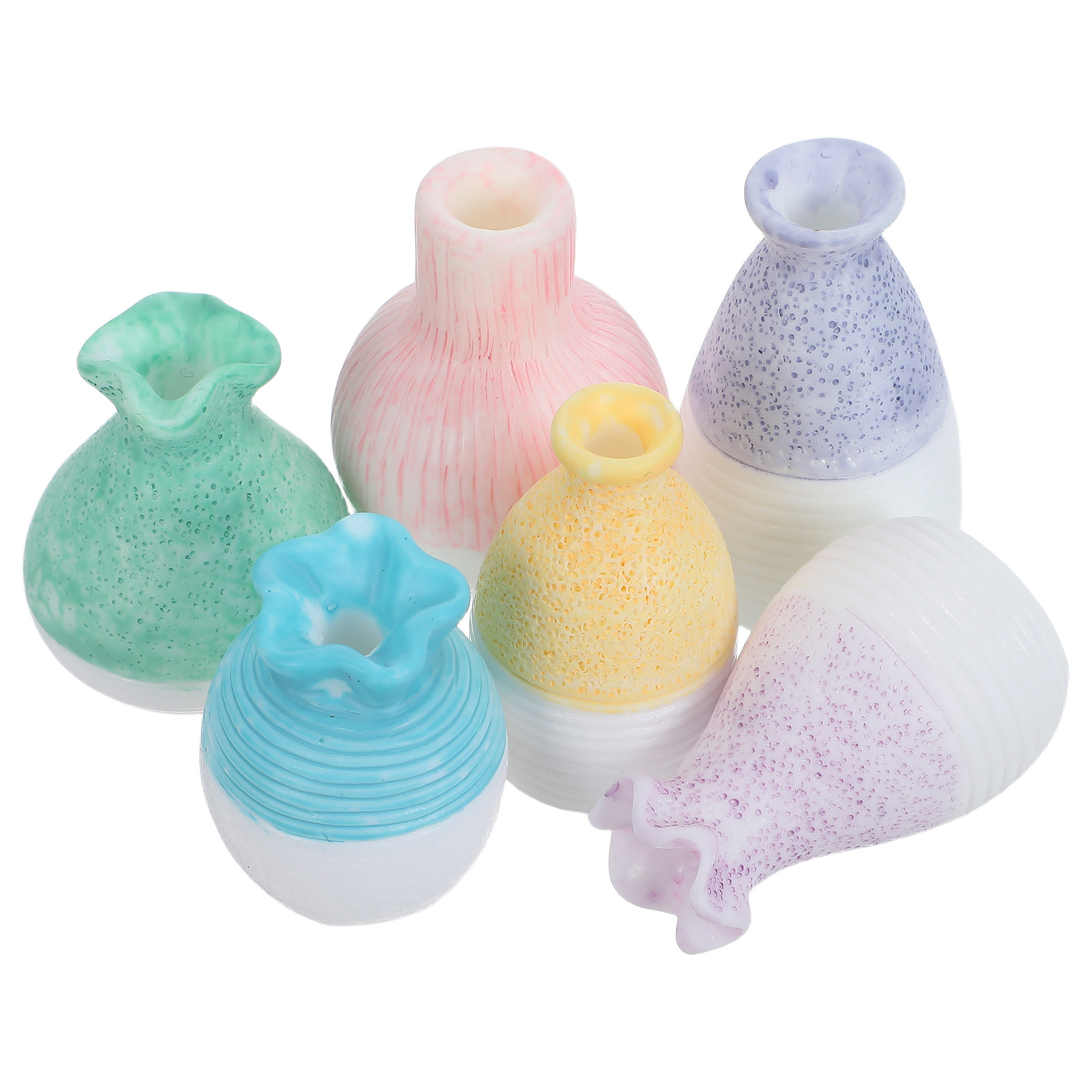 6Pcs Mini Resin Flower Vase Se - огляд і ціна Home Decor Flowers